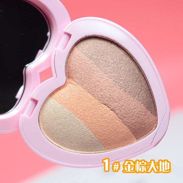 Four-color Heart-shaped Matte Eye Shadow