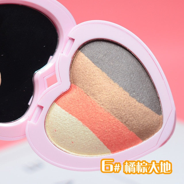 Four-color Heart-shaped Matte Eye Shadow