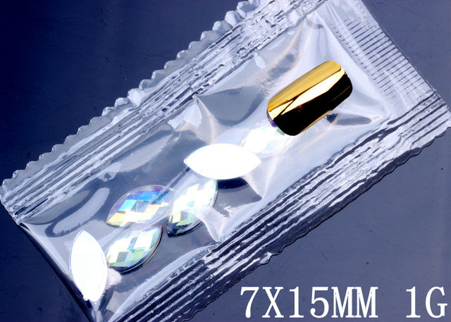 600pc Crystal AB 3D Nail Art Rhinestones Gems Flatback Stones