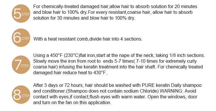 Brazilian Keratin Treatment Straightening Repair Damage Hair